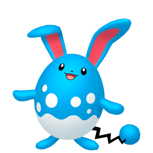 Azumarill — duży render postaci w zwykłym ubarwieniu