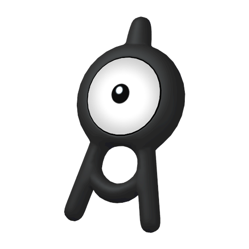 Unown — duży render postaci w zwykłym ubarwieniu