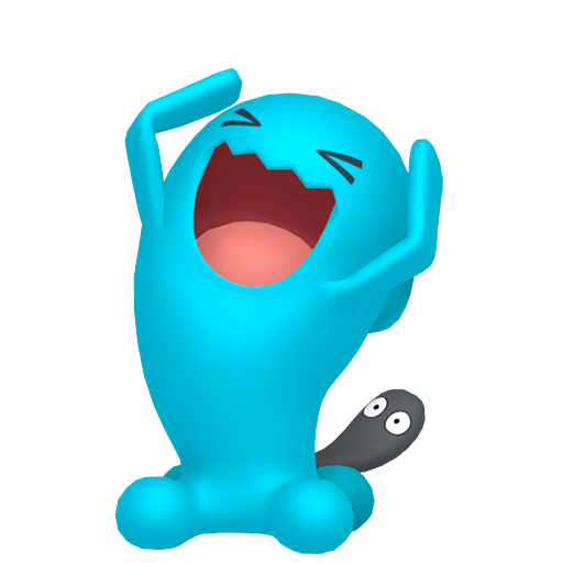 Wobbuffet — duży render postaci w zwykłym ubarwieniu