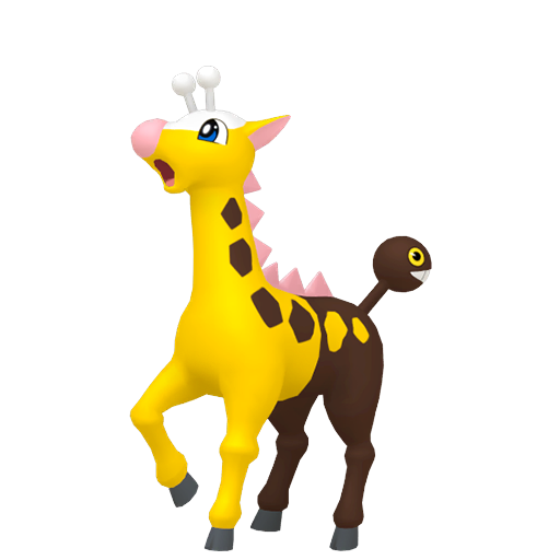 Girafarig — duży render postaci w zwykłym ubarwieniu