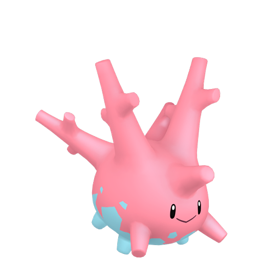 Corsola — duży render postaci w zwykłym ubarwieniu