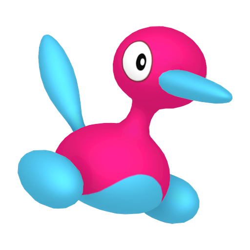 Porygon2 — duży render postaci w zwykłym ubarwieniu
