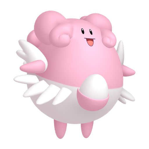 Blissey — duży render postaci w zwykłym ubarwieniu