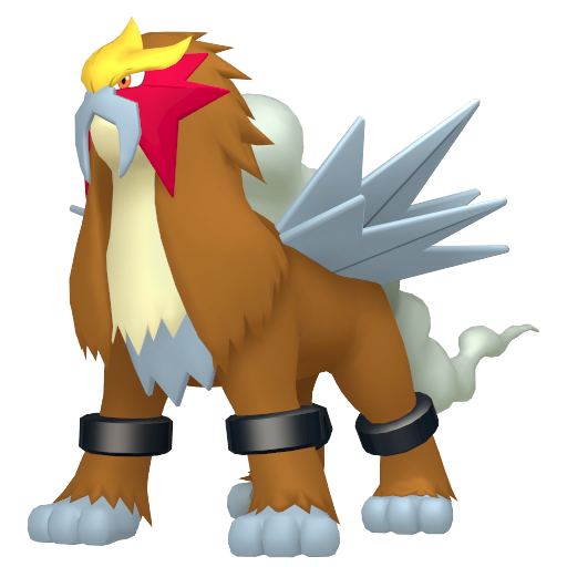 Entei — duży render postaci w zwykłym ubarwieniu