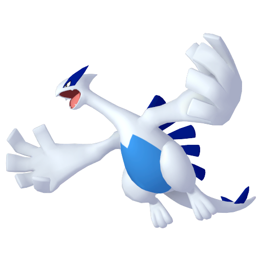 Lugia — duży render postaci w zwykłym ubarwieniu