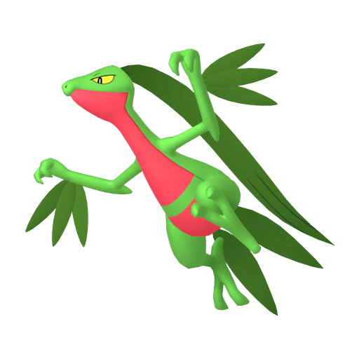 Grovyle — duży render postaci w zwykłym ubarwieniu
