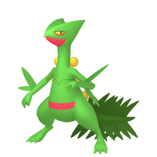 Sceptile — duży render postaci w zwykłym ubarwieniu