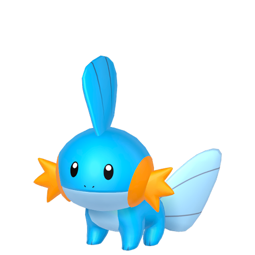 Mudkip — duży render postaci w zwykłym ubarwieniu
