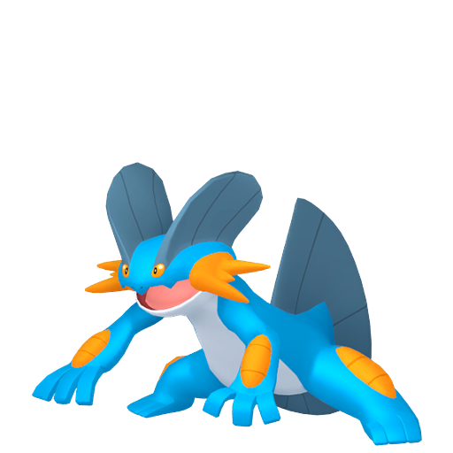 Swampert — duży render postaci w zwykłym ubarwieniu