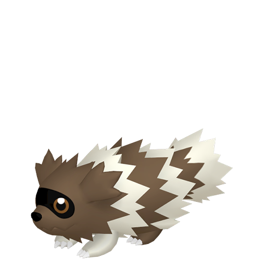 Zigzagoon — duży render postaci w zwykłym ubarwieniu