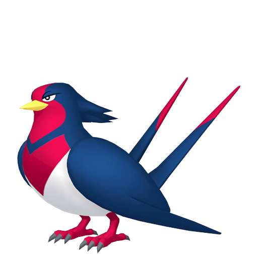 Swellow — duży render postaci w zwykłym ubarwieniu