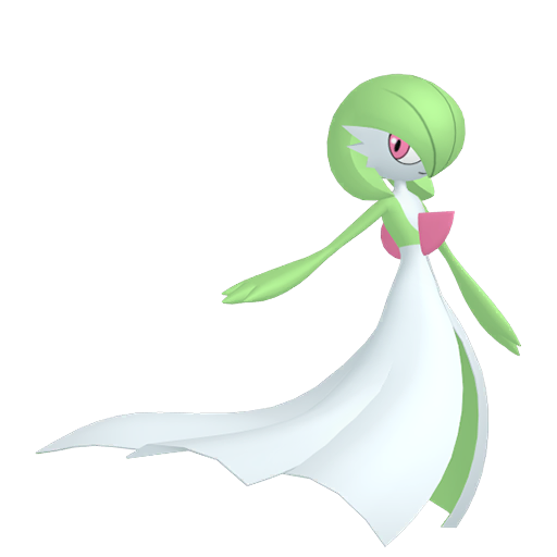 Gardevoir — duży render postaci w zwykłym ubarwieniu