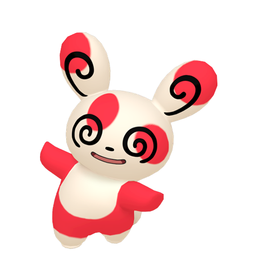 Spinda — duży render postaci w zwykłym ubarwieniu