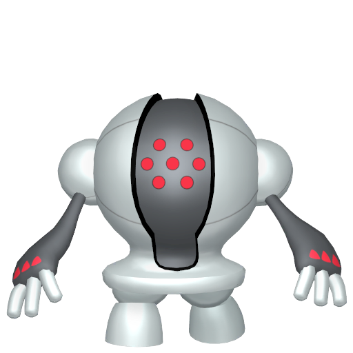 Registeel — duży render postaci w zwykłym ubarwieniu