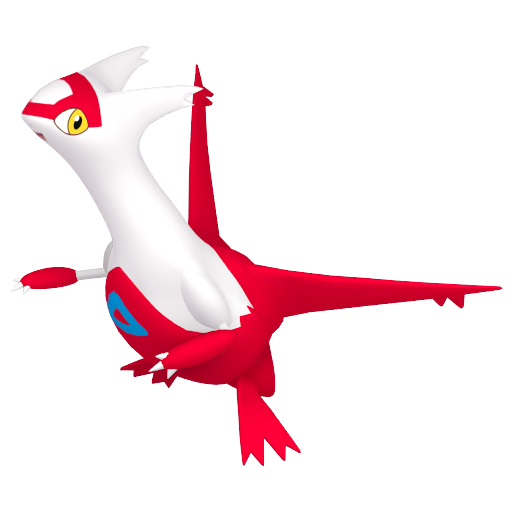 Latias — duży render postaci w zwykłym ubarwieniu