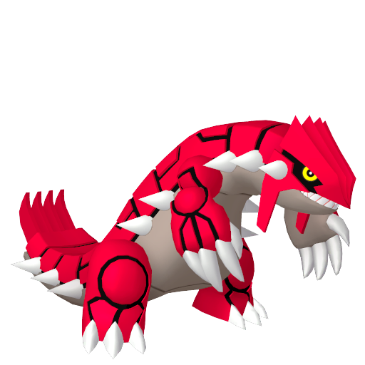Groudon — duży render postaci w zwykłym ubarwieniu