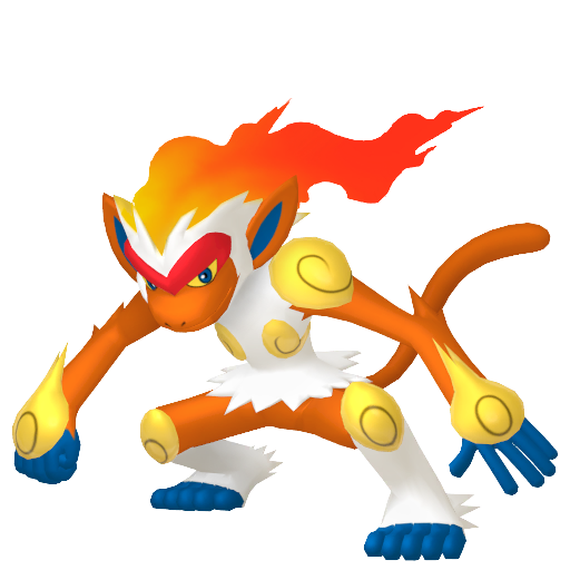 Infernape — duży render postaci w zwykłym ubarwieniu