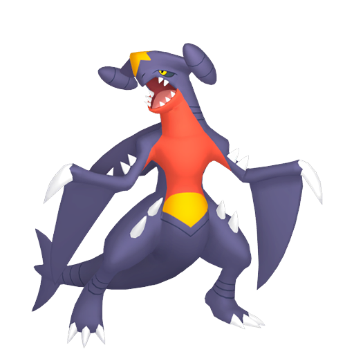 Garchomp — duży render postaci w zwykłym ubarwieniu