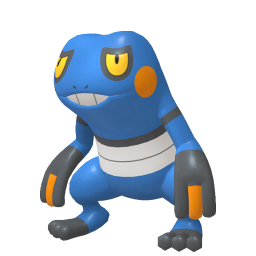 Croagunk — duży render postaci w zwykłym ubarwieniu