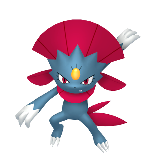 Weavile — duży render postaci w zwykłym ubarwieniu