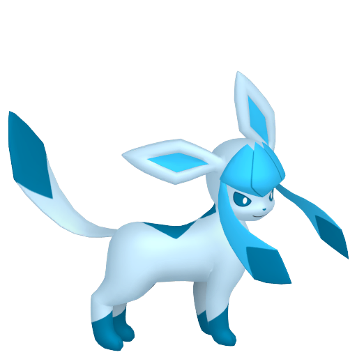 Glaceon — duży render postaci w zwykłym ubarwieniu
