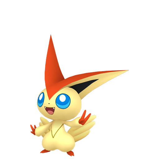 Victini — duży render postaci w zwykłym ubarwieniu