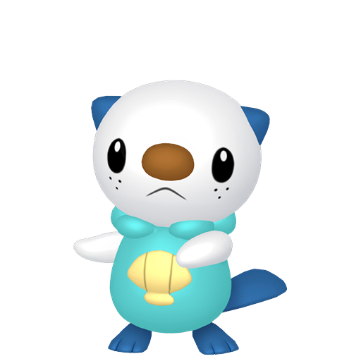 Oshawott — duży render postaci w zwykłym ubarwieniu