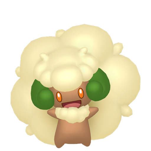 Whimsicott — duży render postaci w zwykłym ubarwieniu