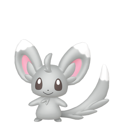 Minccino — duży render postaci w zwykłym ubarwieniu