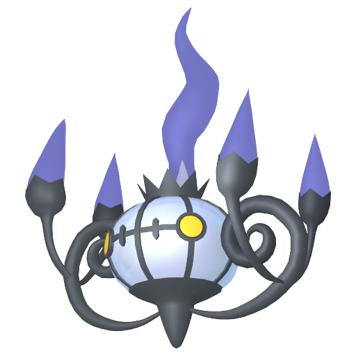 Chandelure — duży render postaci w zwykłym ubarwieniu