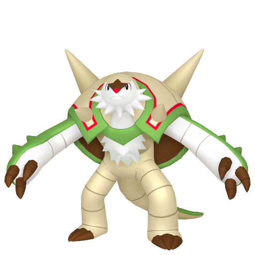 Chesnaught — duży render postaci w zwykłym ubarwieniu