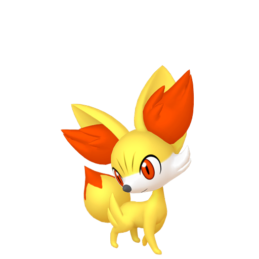 Fennekin — duży render postaci w zwykłym ubarwieniu