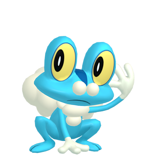 Froakie — duży render postaci w zwykłym ubarwieniu
