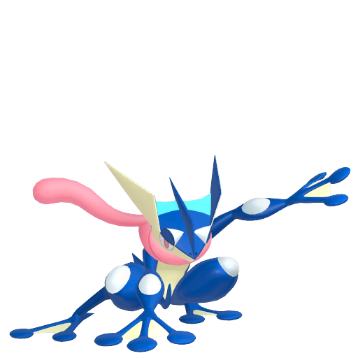 Greninja — duży render postaci w zwykłym ubarwieniu