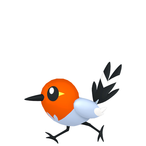Fletchling — duży render postaci w zwykłym ubarwieniu