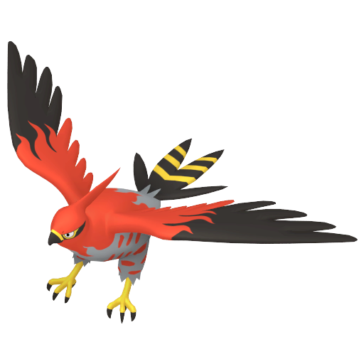 Talonflame — duży render postaci w zwykłym ubarwieniu