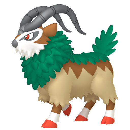Gogoat — duży render postaci w zwykłym ubarwieniu