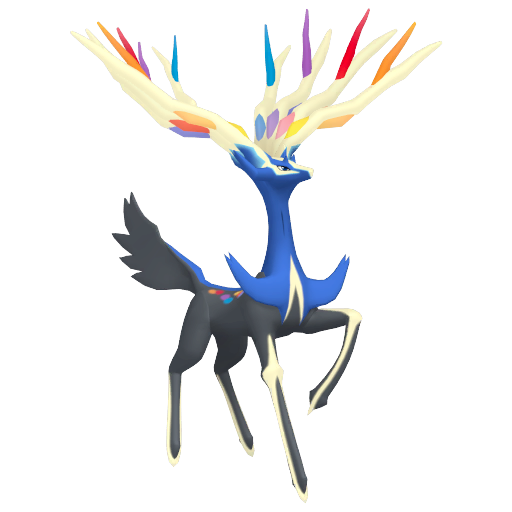 Xerneas — duży render postaci w zwykłym ubarwieniu