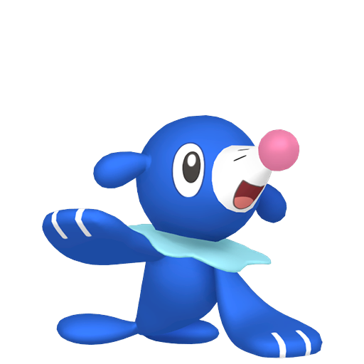 Popplio — duży render postaci w zwykłym ubarwieniu