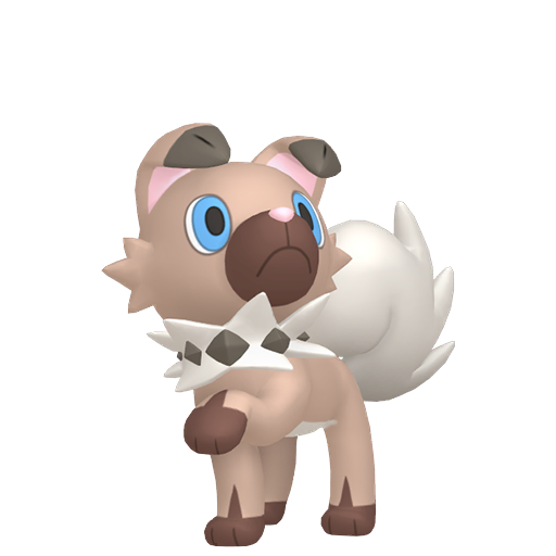 Rockruff — duży render postaci w zwykłym ubarwieniu