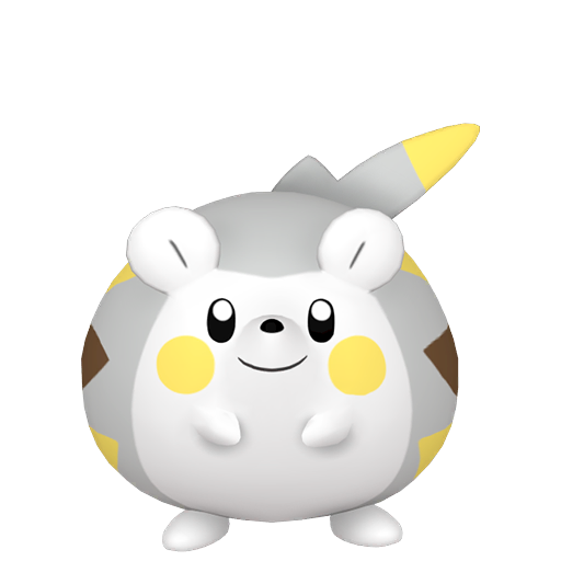 Togedemaru — duży render postaci w zwykłym ubarwieniu