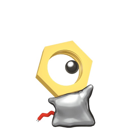 Meltan — duży render postaci w zwykłym ubarwieniu