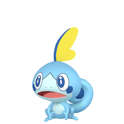 Sobble — duży render postaci w zwykłym ubarwieniu