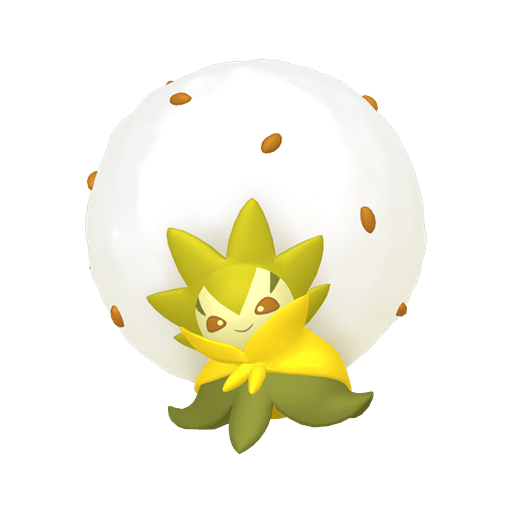 Eldegoss — duży render postaci w zwykłym ubarwieniu