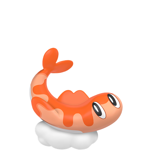 Tatsugiri (Curly Mega) — duży render postaci w zwykłym ubarwieniu
