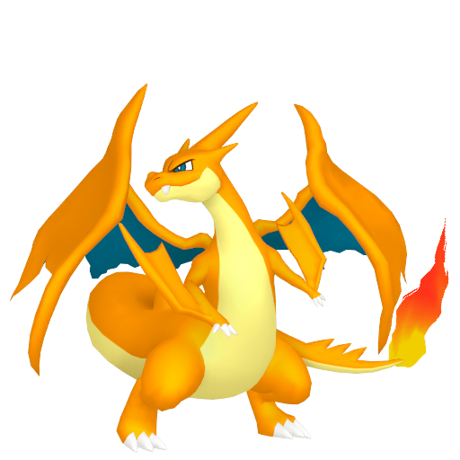 Charizard (Mega Y) — duży render postaci w zwykłym ubarwieniu