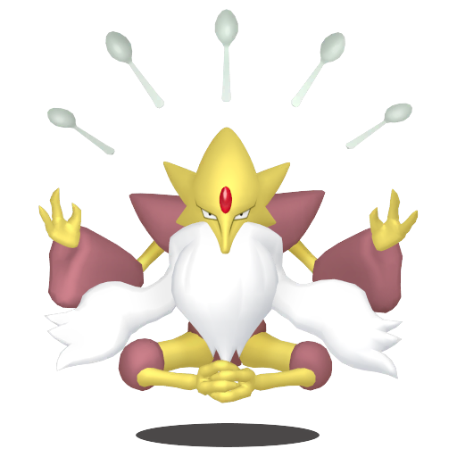 Alakazam (Mega) — duży render postaci w zwykłym ubarwieniu