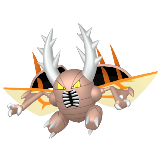 Pinsir (Mega) — duży render postaci w zwykłym ubarwieniu