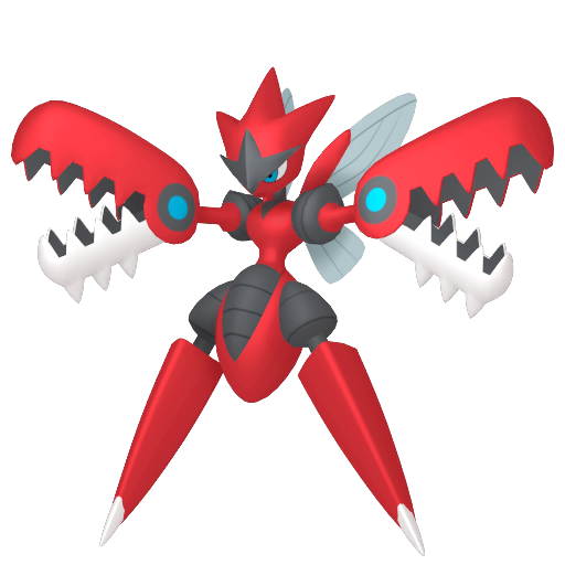 Scizor (Mega) — duży render postaci w zwykłym ubarwieniu