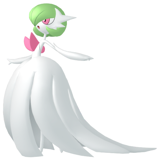 Gardevoir (Mega) — duży render postaci w zwykłym ubarwieniu